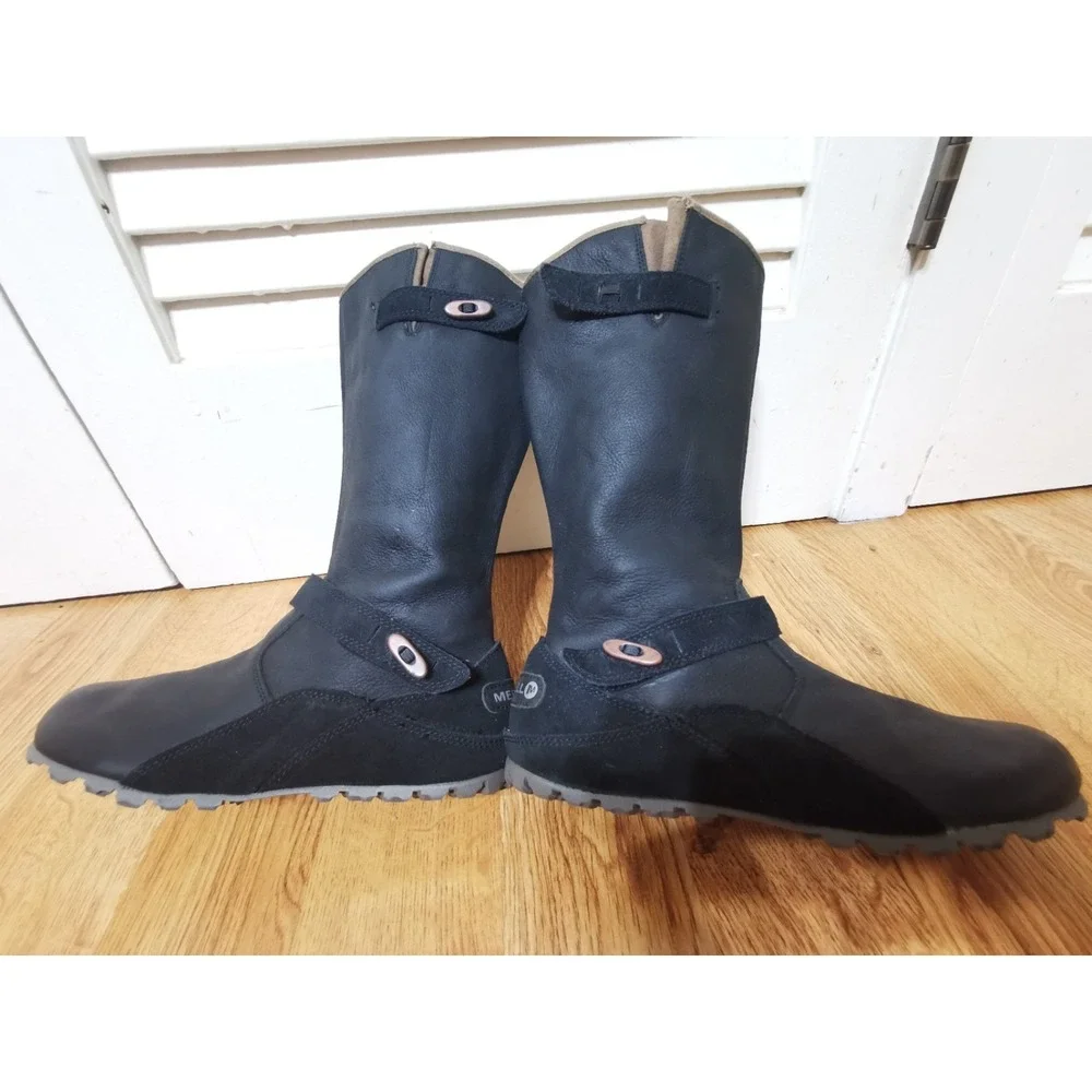 Womens Merrell Haven Autumn Waterproof Side Zip Black Suede Boots J48374 Siz 7.5